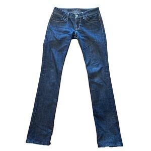 DL1961 Lindsey Slim Straight Jeans Womens Sz 26 Dark Blue 4 Way Stretch Cotton